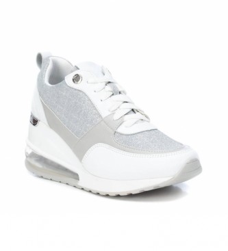 Xti Sneakers 044871 white, grey -Height of wedge: 7cm