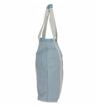 Pepe Jeans Blue shopper handbag -35x40x12cm