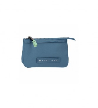 Pepe Jeans Tessa blue three-compartment purse -17,5x9,5x2cm