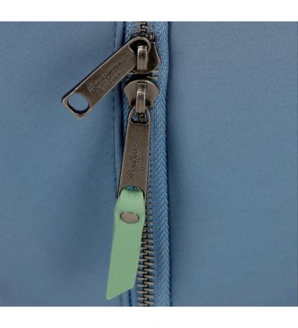 Pepe Jeans Tessa bolsa azul de trs compartimentos para moedas -17,5x9,5x2cm