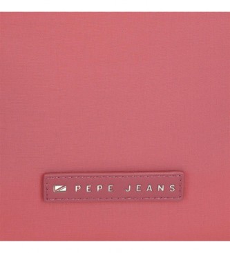 Pepe Jeans Tessa porta-moedas de três compartimentos cor-de-rosa -17,5x9,5x2cm