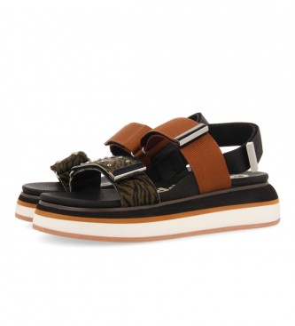 Gioseppo Minneola sandals black -Sole height: 6cm