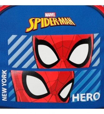 Joumma Bags Spiderman Hero rugzak op twee wielen blauw -32x45x21cm