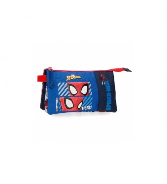 Joumma Bags Trousse  crayons Spiderman Hero bleu -22x12x5cm