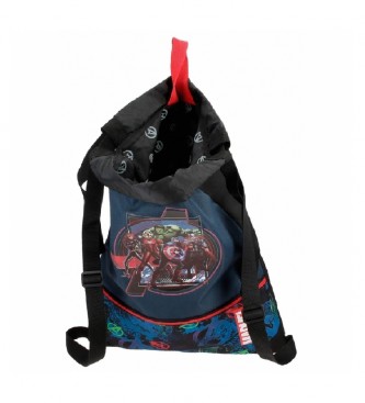 Joumma Bags Borsa blu con coulisse Marvel on the Warpath -35x46x0.5cm-