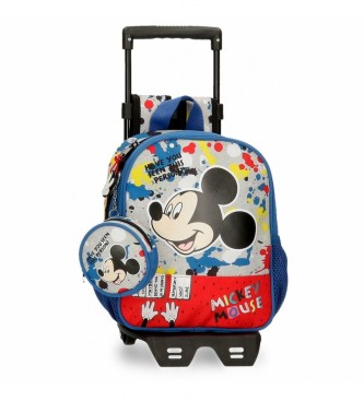 Mickey Mickey Mayhem flerfarvet rygsk -21x25x10cm