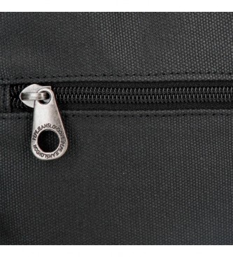 Pepe Jeans Saco de embreagem da quadra preto -24,5x15x6cm