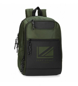 Pepe Jeans Computer backpack Bromley green -25x36x10cm