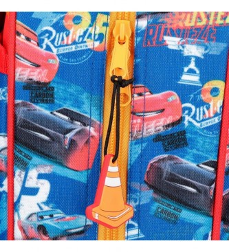 Joumma Bags Carros Rusteze Lightyear 32cm Carros mochila com trolley vermelho, azul