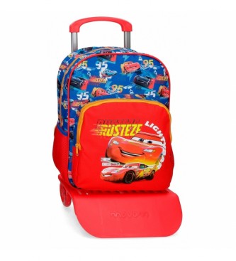 Joumma Bags Cars Rusteze Lightyear Rusteze Lightyear Sac  dos scolaire 40cm avec trolley rouge, bleu