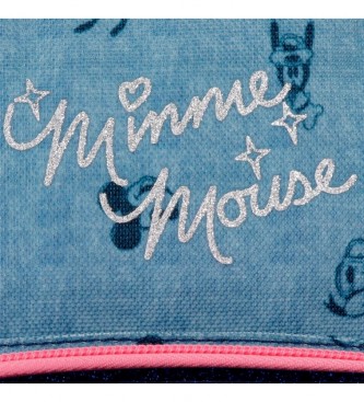 Joumma Bags Minnie Make it Rain strikken 40cm school rugzak Aanpasbaar aan trolley blauw 