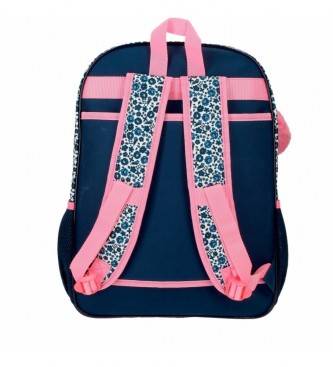 Joumma Bags Minnie Make it Rain strikken school rugzak 42cm twee vakken blauw 