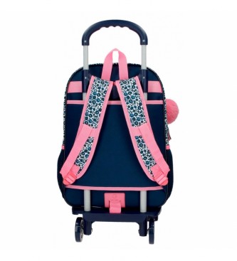 Joumma Bags Minnie Make it Rain bows 42cm school backpack with blue trolley