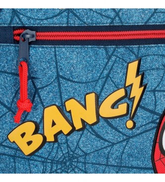 Joumma Bags Spiderman Denim skolerygsk med bl trolley 