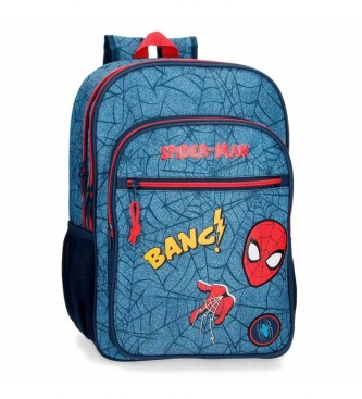 Joumma Bags Spiderman Denim School Backpack 42cm Two Compartments blue
