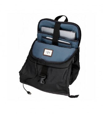 Pepe Jeans Court backpack black -30x40x12cm