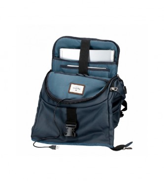 Pepe Jeans Court backpack navy blue - 30x40x12cm