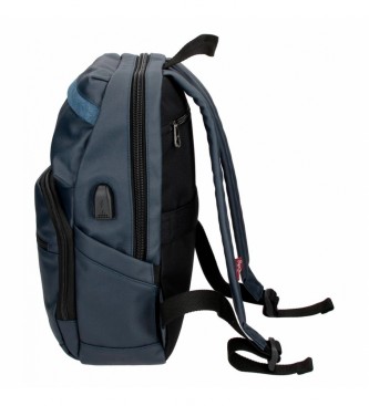 Pepe Jeans Jarvis mochila de computador azul marinho -25x36x10m- azul