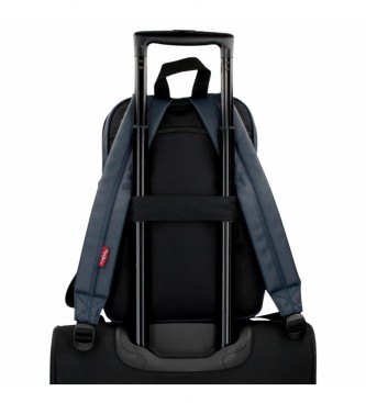 Pepe Jeans Jarvis computer backpack navy blue -25x36x10m- blue