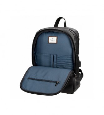 Pepe Jeans Court Computer Backpack black -28x40x14cm