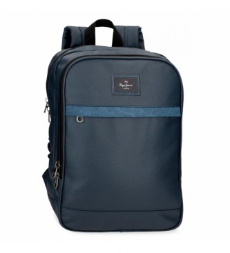 Pepe Jeans Court computer backpack navy blue -28x40x14cm