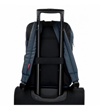 Pepe Jeans Court computer backpack navy blue -28x40x14cm