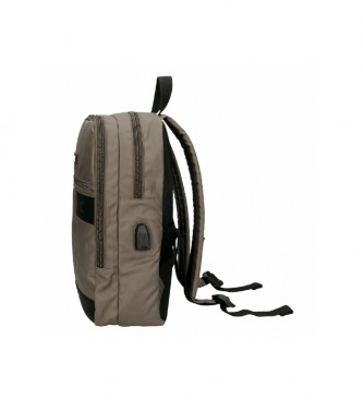 Pepe Jeans Bremen computerrygsk taupe -27x36x12cm