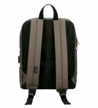 Pepe Jeans Computer backpack Bremen taupe -27x36x12cm