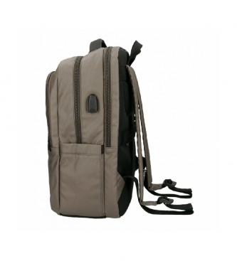 Pepe Jeans Bremen computer backpack taupe -31x44 cmx15cm
