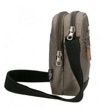 Pepe Jeans Bremen taupe shoulder bag -17x22 x 22 x 7cm