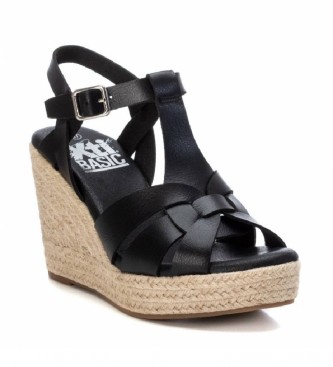 Xti Sandals 036725 black -Height of the wedge 10 cm