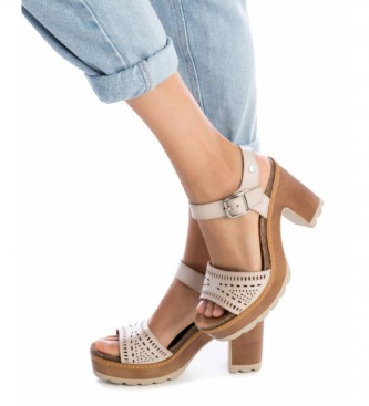 Refresh Sandals 079724 beige -Height heel: 10 cm