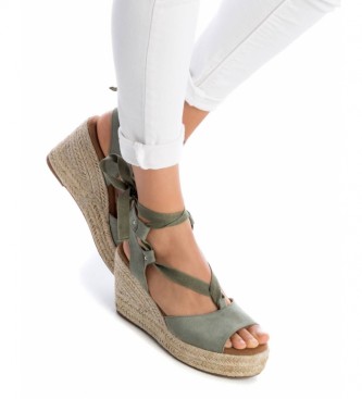 Antología biología piel Refresh Sandals 079808 khaki -Height wedge: 9 cm - ESD Store fashion,  footwear and accessories - best brands shoes and designer shoes