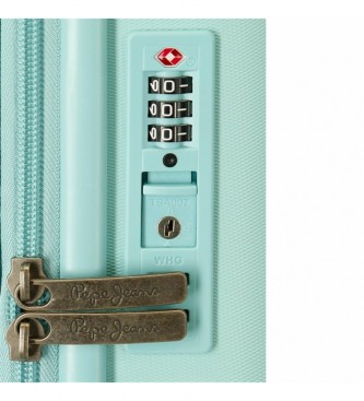 Pepe Jeans Cabin size suitcase Jane turquoise -40x55x20cm