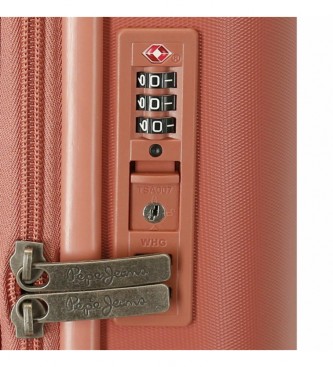 Pepe Jeans Cabin size suitcase Chest pink -40x55x20cm