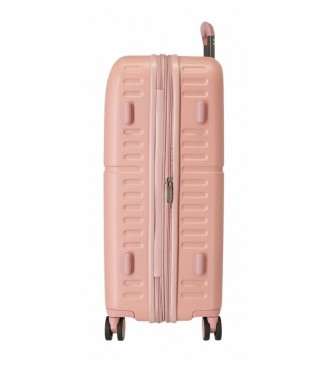 Pepe Jeans Srednji kovček Highlight svetlo roza -48x70x28cm
