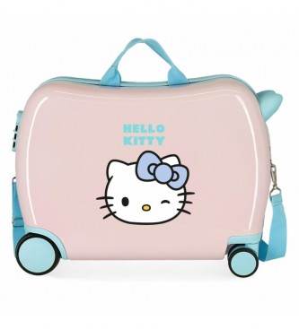 Joumma Bags Otroški kovček Hello Kitty Wink 2 večsmerni kolesi roza 