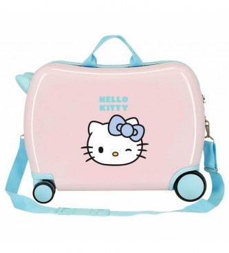 Joumma Bags Otroški kovček Hello Kitty Wink 2 večsmerni kolesi roza 