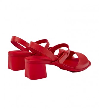 Camper Katie rood lederen sandalen -Hoogte hak: 5,1cm
