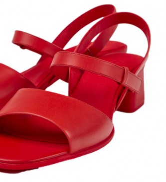 Camper Katie rood lederen sandalen -Hoogte hak: 5,1cm
