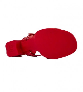 Camper Sandales en cuir rouge Katie -Hauteur : 5,1cm