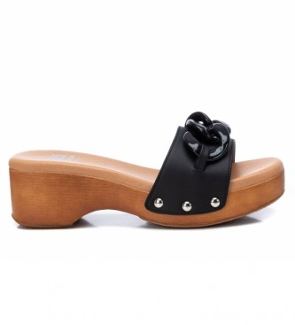 Xti Black clog sandals