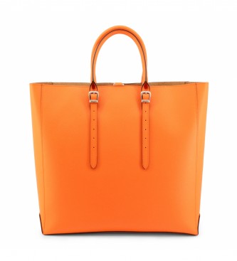 Guess HWLLUX orange leather shopping bag