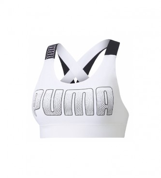 Puma Feel it white medium impact sports bra 