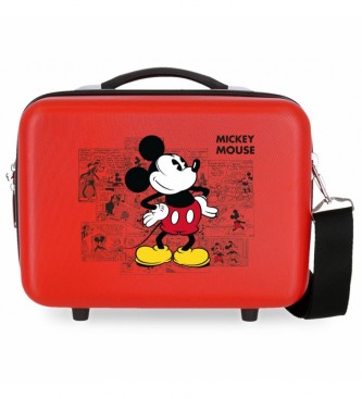 Joumma Bags ABS Toilet Bag MICKEY COMIC Adaptable Red