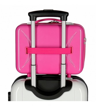 Joumma Bags Torba toaletowa ABS Minnie Happy Helpers z możliwością dostosowania, różowa