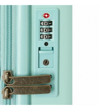 Pepe Jeans Turquoise Jeu de coffres rigides de 55-70cm