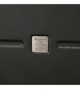 Pepe Jeans Handgepckkoffer Highlight Black Expandable Hartschalenkoffer 55cm schwarz
