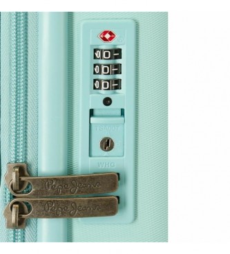 Pepe Jeans Set de bagage turquoise Highlight 55-70cm