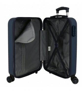Enso Valise cabine Travel Time bleue -38x55x20cm
